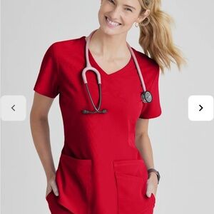 Beyond Scrubs Women's Red Top